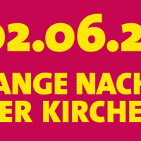 02.06.23 Die lange Nacht der Kirchen, gelber Text auf rotem Grund