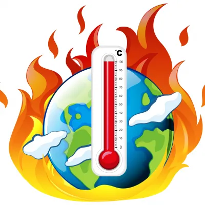 globale Erwärmung - die schwitzende Erdkugek
