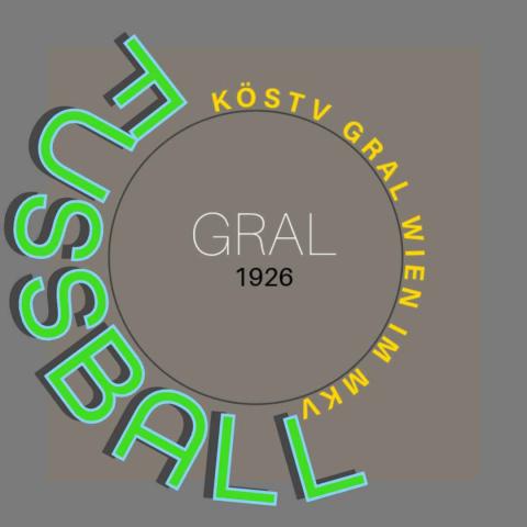 Logo für fU?BALLABENDE bei Gral Wien GRÜNE SCHRIFT auf grauem Hintergrund