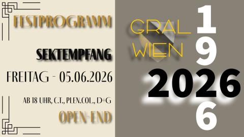 Programmvorschau Sektempfang 05.06.2026 ab 18 Uhr