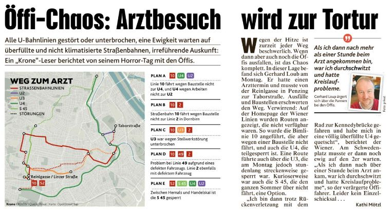 Ausschnitt Kronenzeitung 12.07.2023