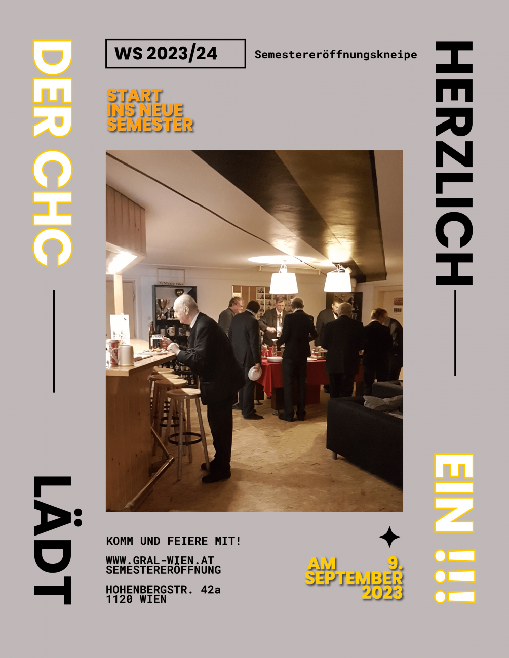 Einladung zur Eröffnung des WS 2023/24 der Gral Wien