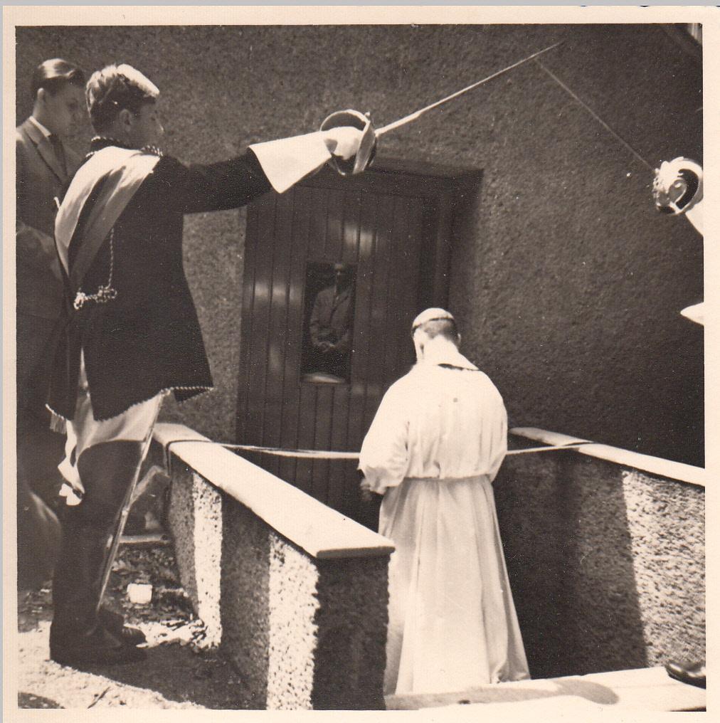 Budeneinweihung am 11.06.1961 in der neuen Pfarre am Gatterhölzl
