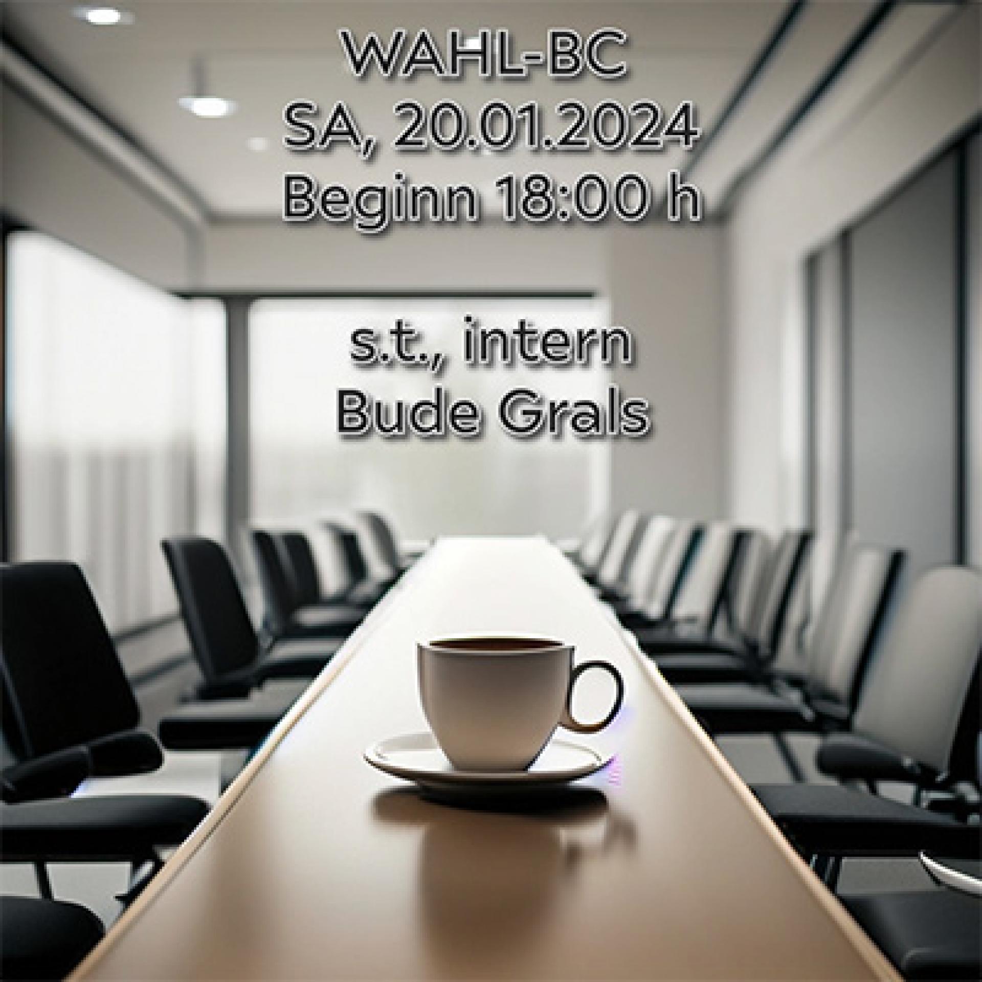 Konferenzraum mit Tisch, Sesseln und einer Kaffeetasse