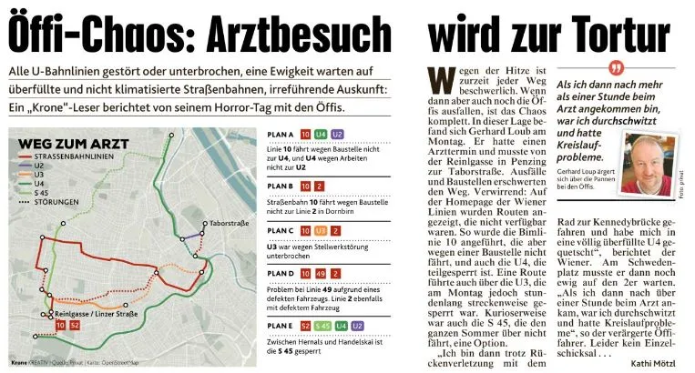 Ausschnitt Kronenzeitung 12.07.2023